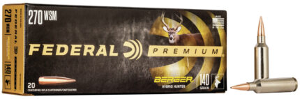 Federal Premium Berger Hybrid Hunter 270 Win Short Magnum 140 Grain Berger Hybrid Centerfire Rifle Ammunition