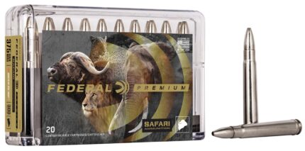 Federal Premium CAPE-SHOK .375 H&H Magnum 300 Grain Trophy Bonded Bear Claw Centerfire Rifle Ammunition