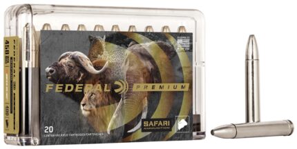 Federal Premium CAPE-SHOK .458 Winchester Magnum 400 Grain Trophy Bonded Bear Claw Centerfire Rifle Ammunition