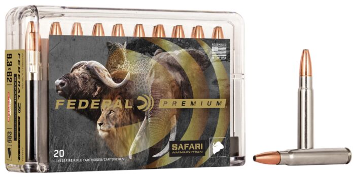 Federal Premium CAPE-SHOK 9.3x62mm Mauser 286 Grain Swift A-Frame Centerfire Rifle Ammunition