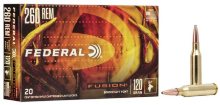 Federal Premium FUSION .260 Remington 120 grain Fusion Soft Point Centerfire Rifle Ammunition