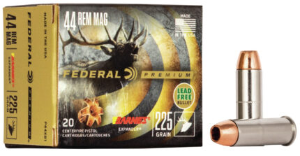 Federal Premium Handgun 44 Rem Magnum 225 Grain Barnes Expander Centerfire Pistol Ammunition