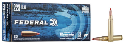 Federal Premium HORNADY V-MAX .223 53 Grain Hornady V-Max Centerfire Rifle Ammunition