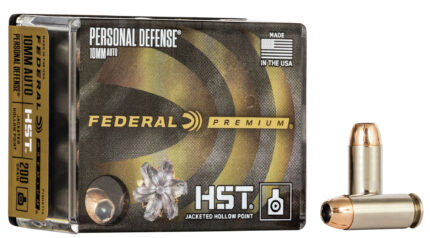 Federal Premium Personal Defense HST 10mm Auto 200 Grain Nickel-Plated Cased Jacketed Hollow Point Centerfire Pistol Ammunition