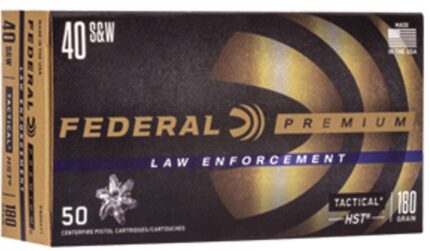 Federal Premium Personal Defense HST 40 S&W 180 Grain Jacketed Hollow Point Centerfire Pistol Ammunition
