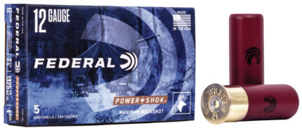 Federal Premium Power Shok 12 Gauge 27 Pellets Power Shok Buckshot Shotgun Ammunition