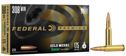 Federal Premium SIERRA MATCHKinG BTHP .308 Winchester 175 Grain Sierra MatchKing Boat Tail Hollow Point Centerfire Rifle Ammunition