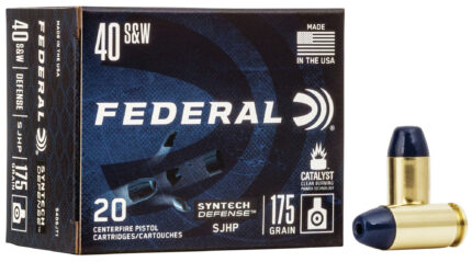 Federal Premium Syntech Defense 40 S&W 175 Grain Segmented Hollow Point Centerfire Pistol Ammunition