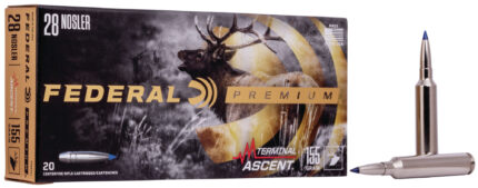 Federal Premium TERMINAL ASCENT .28 Nosler 155 grain Terminal Ascent Centerfire Rifle Ammunition