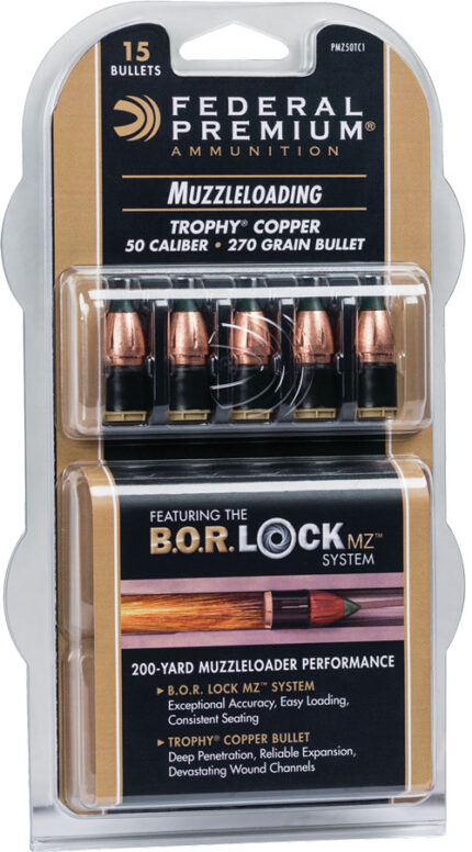 Federal Premium Trophy Copper .50 Caliber 270 Grain Trophy Copper Muzzleloader Bullets