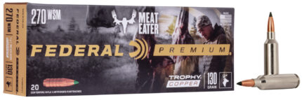 Federal Premium VITAL-SHOK .270 Winchester Short Magnum 130 Grain Trophy Copper Centerfire Rifle Ammunition