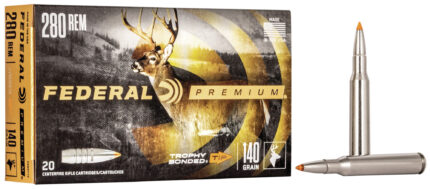 Federal Premium VITAL-SHOK .280 140 Grain Trophy Bonded Tip Centerfire Rifle Ammunition