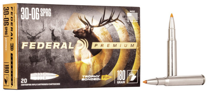 Federal Premium VITAL-SHOK .30-06 Springfield 180 Grain Trophy Bonded Tip Centerfire Rifle Ammunition