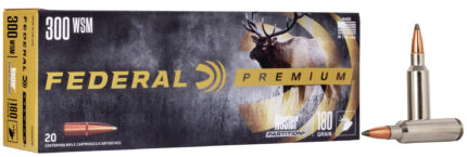 Federal Premium VITAL-SHOK .300 Winchester Short Magnum 180 Grain Nosler Partition Centerfire Rifle Ammunition