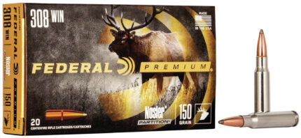 Federal Premium VITAL-SHOK .308 Winchester 150 Grain Nosler Partition Centerfire Rifle Ammunition