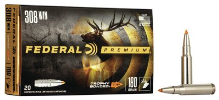 Federal Premium VITAL-SHOK .308 Winchester 180 Grain Trophy Bonded Tip Centerfire Rifle Ammunition