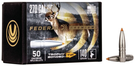 Federal Trophy Bonded Tip Component Bullet .277 140 Grain Rifle Bullet