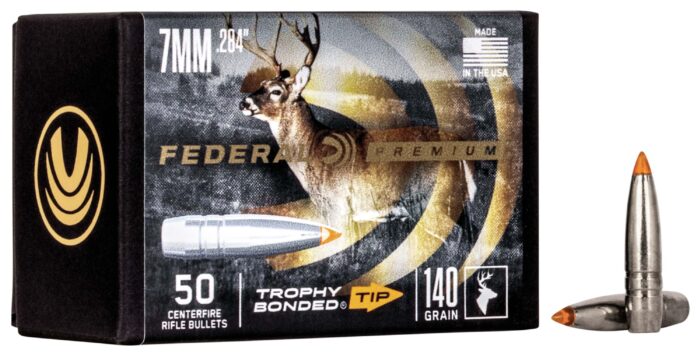 Federal Trophy Bonded Tip Component Bullet .284 140 Grain Rifle Bullet