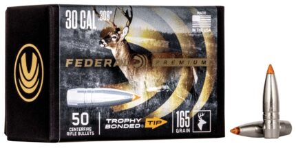 Federal Trophy Bonded Tip Component Bullet .308 165 Grain Rifle Bullet