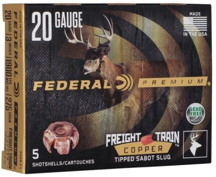 Federal Vital Shok 20 Gauge 275 Grain 3 in Freight Train Copper Sabot Slug Ammunition