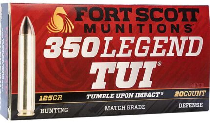 Fort Scott Munitions .350 Legend 125 Grain Solid Copper Spun Rifle Ammunition