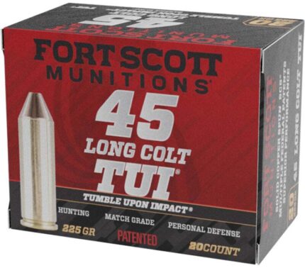 Fort Scott Munitions .45 Colt 225 Grain SCS Solid Copper Spun Brass Cased Rifle Ammunition