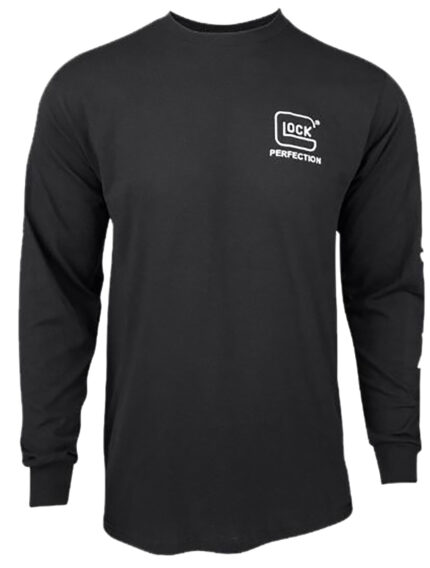 Glock AP96099 Perfection Long Sleeve Tee Black Pre-Shrunk Cotton Long Sleeve Med