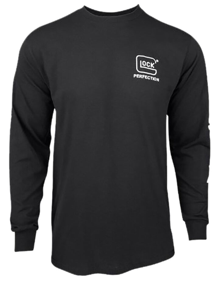 Glock AP96099 Perfection Long Sleeve Tee Black Pre-Shrunk Cotton Long Sleeve Med