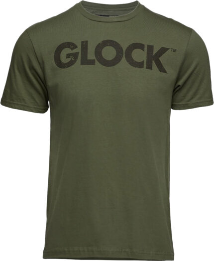 Glock AP96156 Caliber Tee Military Green Ringspun Cotton Short Sleeve Small