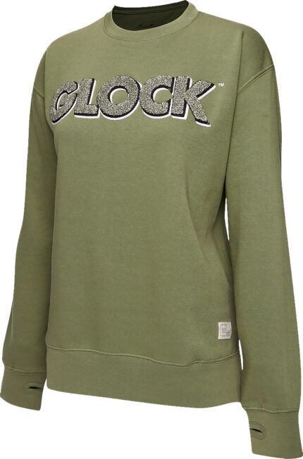 Glock AP96264 Crewneck Raglan Fleece Olive Cotton/Polyester Long Sleeve 2XL