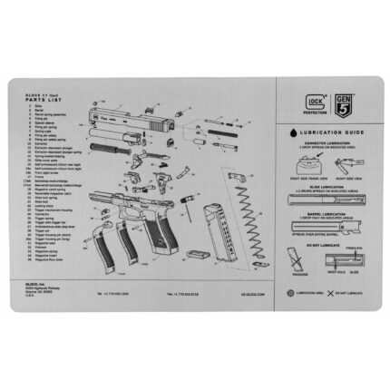Glock OEM Bench Mat, Gen 5, Black