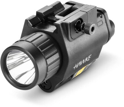 Hawke Sport Optics LED Flashlight w/Red Laser Rail Mount