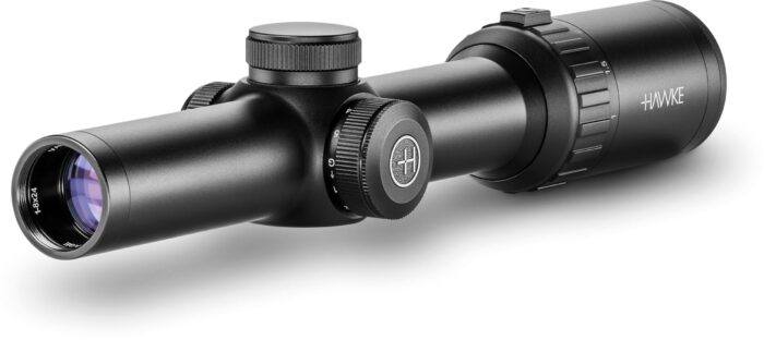 Hawke Sport Optics Vantage 1-8x24mm Rifle Scope 24mm Tube Fiber Optic Illumination Second Focal Plane