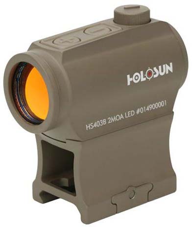 Holosun Paralow HS403B 1x20mm 2 MOA Red Dot Sight