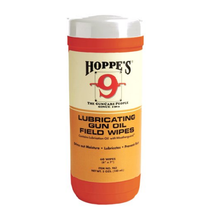 Hoppe's 9 Large Lubricating Gun Oil Field Wipes