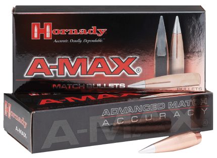 Hornady A-MAX Rifle Bullets, 30 Caliber, .308, 168 Grain