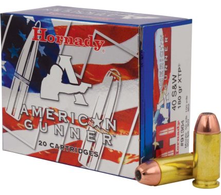 Hornady American Gunner .40 S&W 180 Grain eXtreme Terminal Performance Centerfire Pistol Ammunition