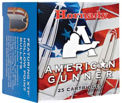 Hornady American Gunner 9 mm Luger +P 124 Grain eXtreme Terminal Performance Centerfire Pistol Ammunition