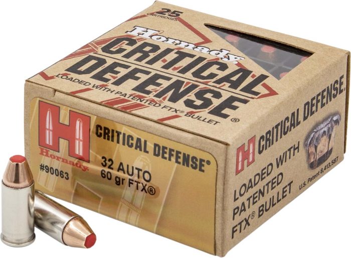 Hornady Critical Defense .32 ACP 60 Grain Flex Tip eXpanding Centerfire Pistol Ammunition