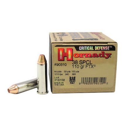 Hornady Critical Defense .38 Special 110 Grain Flex Tip eXpanding Centerfire Pistol Ammunition