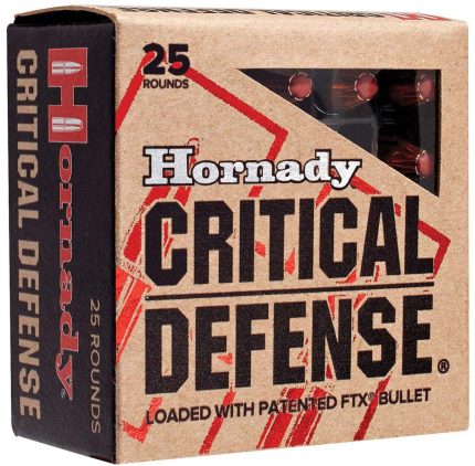 Hornady Critical Defense .40 S&W 165 Grain Flex Tip eXpanding Centerfire Pistol Ammunition
