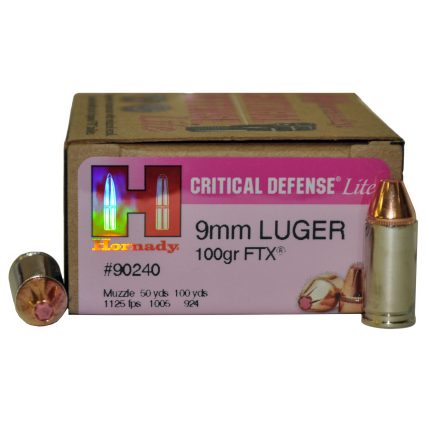 Hornady Critical Defense 9 mm Luger 100 Grain Flex Tip eXpanding Centerfire Pistol Ammunition
