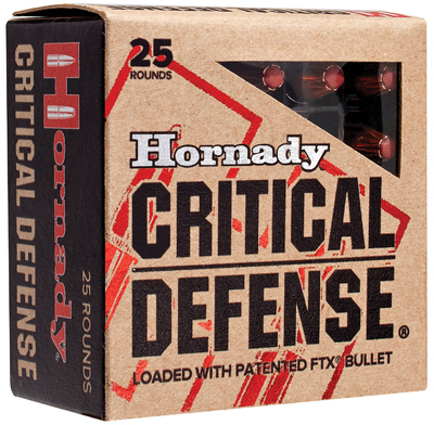 Hornady Critical Defense 9 mm Luger 115 Grain Flex Tip eXpanding Centerfire Pistol Ammunition