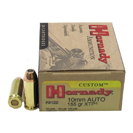 Hornady Custom 10mm Auto 155 Grain eXtreme Terminal Performance Centerfire Pistol Ammunition