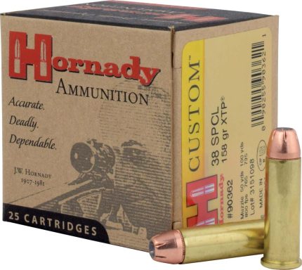 Hornady Custom .38 Special 158 Grain eXtreme Terminal Performance Centerfire Pistol Ammunition