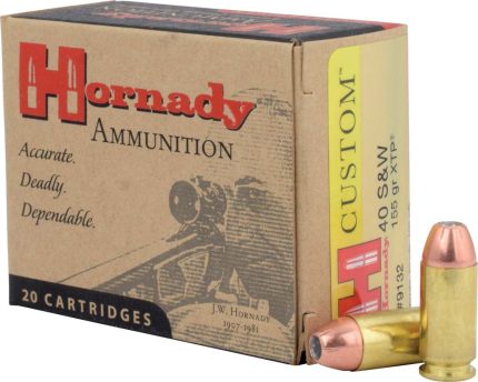 Hornady Custom .40 S&W 155 Grain eXtreme Terminal Performance Centerfire Pistol Ammunition