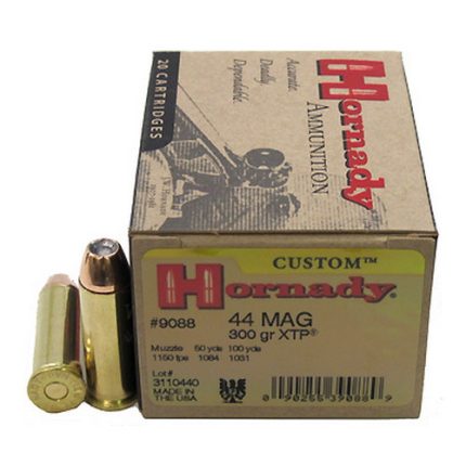 Hornady Custom .44 Magnum 300 Grain eXtreme Terminal Performance Centerfire Pistol Ammunition