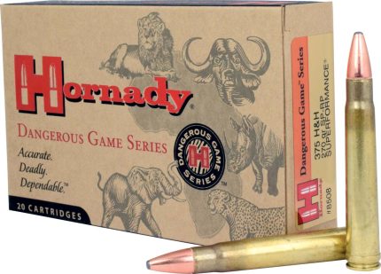 Hornady Dangerous Game .375 H&H Magnum 270 Grain InterLock SP - Recoil Proof Centerfire Rifle Ammunition