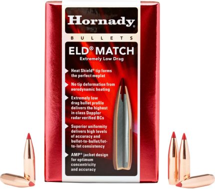 Hornady ELD Match Rifle Bullets, 25 Caliber, 134 grain