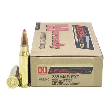 Hornady LEVERevolution .338 Marlin Express 200 Grain Flex Tip eXpanding Centerfire Rifle Ammunition